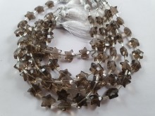 Smoky Faceted Star Beads -- SMKA50