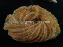 Yellow Ethiopian Opal Smooth Roundelle Beads -- ETOPA160