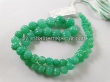 Chrysoprase Carved Pumpkin Beads -- CRPA80