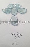 Aquamarine Rose Cut Slices