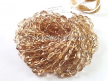 Champagne Citrine Faceted Oval Beads