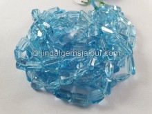 Sky Blue Topaz Faceted Nuggets Beads  --  SKBT34