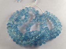 Aquamarine Smooth Roundelle Beads -- AQMA250