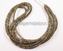 Green Sapphire Faceted Tyre Shape Beads
