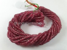 Red Spinel Faceted Roundelle Beads -- RDSP19