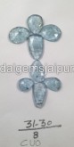 Aquamarine Rose Cut Slices