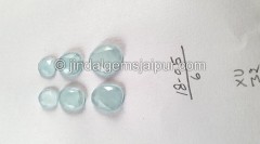 Milky Aquamarine Rose Cut Slices