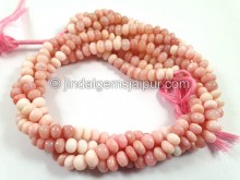 Pink Opal Shaded Smooth Roundelle Beads