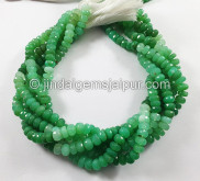 Chrysoprase Faceted Roundelle Shape Beads Chrysoprase Faceted Roundelle Shape Beads