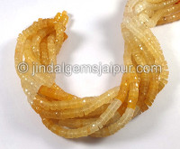 Yellow Aventurine Faceted Tyre Shape Beads