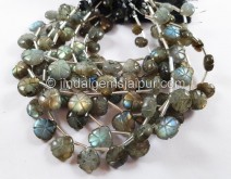 Labradorite Carved Heart Beads