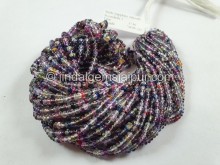 Multi Sapphire Smooth Roundelle Beads -- SPPH159 Multi Sapphire Smooth Roundelle Beads -- SPPH159