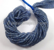 Blue Sapphire Faceted Tyre Shape Beads