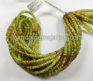 Sphene Shaded Faceted Roundelle Shape Small Beads