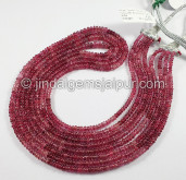 Pink Spinel Shaded Smooth Roundelle Shape Beads