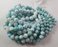 Larimar Smooth Balls Beads -- LAR43