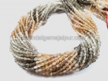Multi Moonstone Faceted Coin Beads