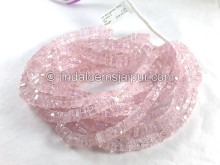 Pink Morganite Step Cut Bolt Shape Beads