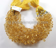 Citrine Faceted Drops Shape Beads
