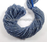 Blue Sapphire Faceted Tyre Shape Beads