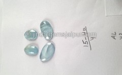 Milky Aquamarine Rose Cut Slices