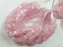 Pink Morganite Step Cut Roundelle Beads