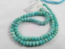 Peruvian Amazonite Faceted Roundelle Beads