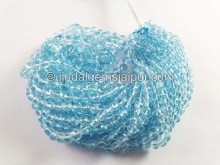 Sky Blue Topaz Faceted Round Beads