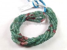 Blue Tourmaline Multi Faceted Roundelle Beads Blue Tourmaline Multi Faceted Roundelle Beads