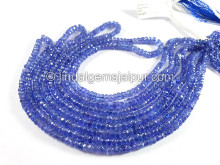 Tanzanite Faceted Roundelle Shape Beads