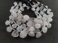 Rainbow Moonstone Carved Heart Shape Beads