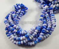 Blue Mix Smooth Roundelle Shape Beads