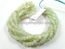 Natural Peruvian Canary Opal Smooth Roundelle Beads