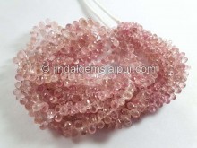 Light Pink Tourmaline Faceted Drops Beads