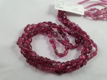 Rubellite Smooth Oval Beads -- RBLT64