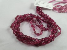 Rubellite Smooth Oval Beads