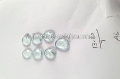 Milky Aquamarine Rose Cut Slices