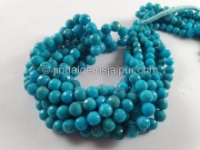 Turquoise Faceted Round Beads -- TRQ259