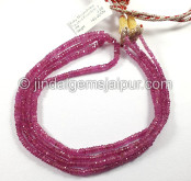 Ruby Mozambique Faceted Roundelle Shape Beads