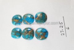 Copper Mohave Turquoise Rose Cut Slices -- DETRQ224