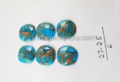 Copper Mohave Turquoise Rose Cut Slices -- DETRQ224 Copper Mohave Turquoise Rose Cut Slices -- DETRQ224