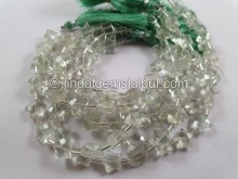 Green Amethyst Faceted Star Beads