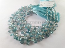 Blue Zircon Faceted Pear Beads -- ZRCN43