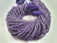 Amethyst Faceted Coin Beads