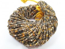 Bumble Bee Jasper Faceted Round Beads