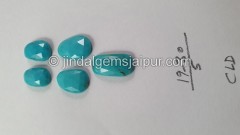 Turquoise Rose Cut Slices