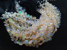 Cream White Ethiopian Opal Smooth Pear Beads -- ETOPA115 Cream White Ethiopian Opal Smooth Pear Beads -- ETOPA115