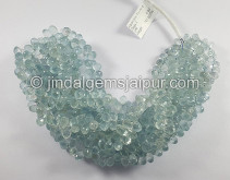 Aquamarine Faceted Drops Shape Beads