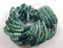Grandidierite Shaded Faceted Roundelle Beads -- GRDRT80