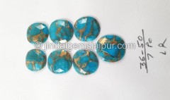 Copper Mohave Turquoise Rose Cut Slices -- DETRQ202